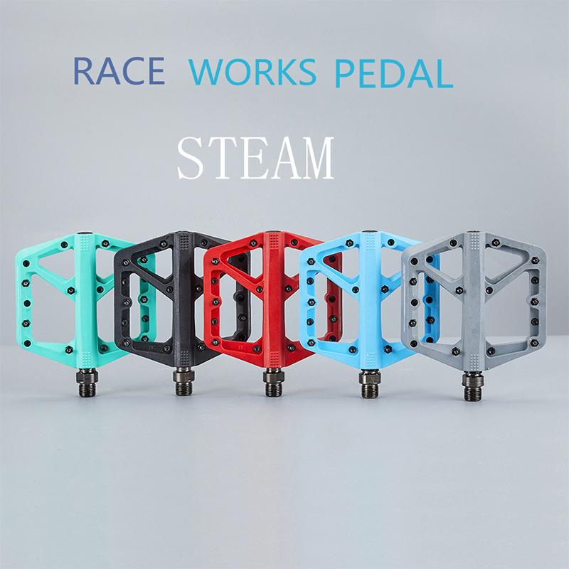 Платформа RACEWORK Mtb, педаль для велосипедной подставки для ног, бесклипсовые педали, нейлоновая подставка для ног для горного велосипеда, велосипедный плоский подшипник