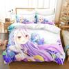 New 3D Printing Kawaii Girls bedding No Game No Life Bedding Set Cartoon Anime three-piece set Adult Kid Bedroom Duvetcover Set