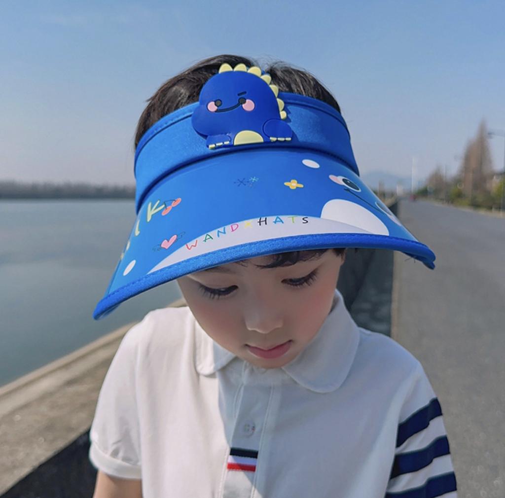 Летняя детская шляпа от солнца с вентилятором, перезаряжаемая через USB, шляпа от солнца, мультяшная, милая, детская, с большими полями, пустая шляпа-цилиндр