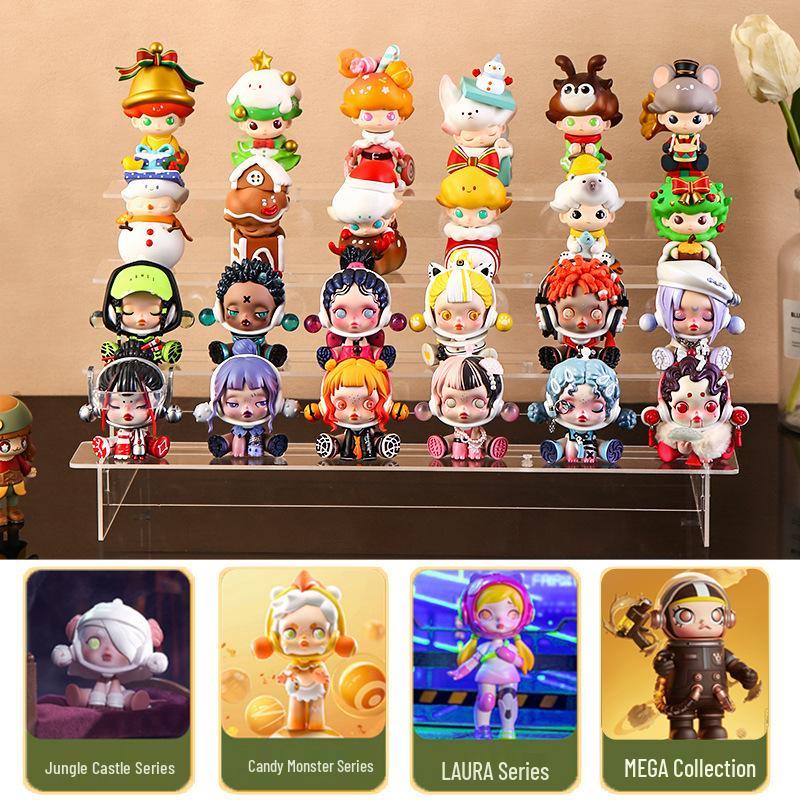 Crystal Clear Multi-Tier Figurine Display Stand for Dolls & Blind Boxes