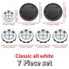 BVYD9 7Pcs ABS Car Front Grille Trunk Logo All white For BMW G30 G31 G38 G11 G12 G20 G28 F10 F48 F21 F22 Wheel Rim Decoration Cover