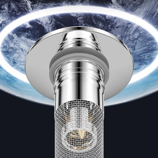 Pop-Up Sink Stopper for 1.1-1.45 Inch Upgraded 2-in-1 Design with Removable Stainless Steel Basket Hair Catcher Easy Install Clean Bathroom Sink