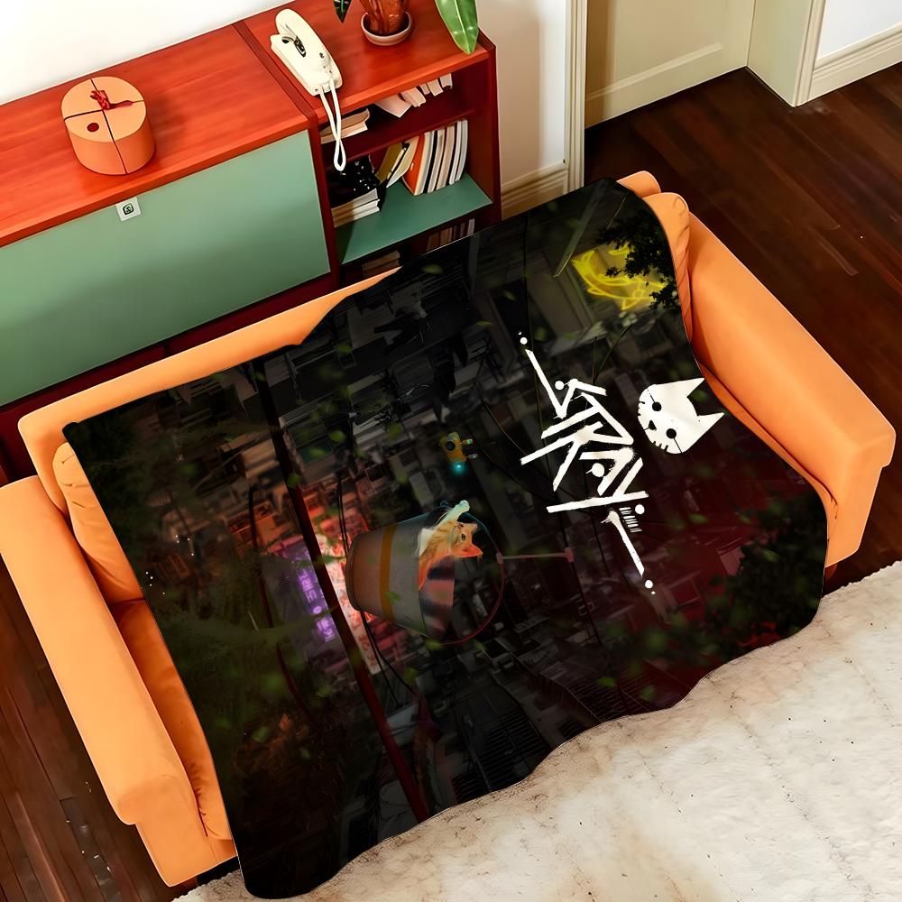 Игровое одеяло S-Stray Throw, Фланелевое, Уютный принт, Портативное, Прочное, Машинная стирка, Милое, Крутое