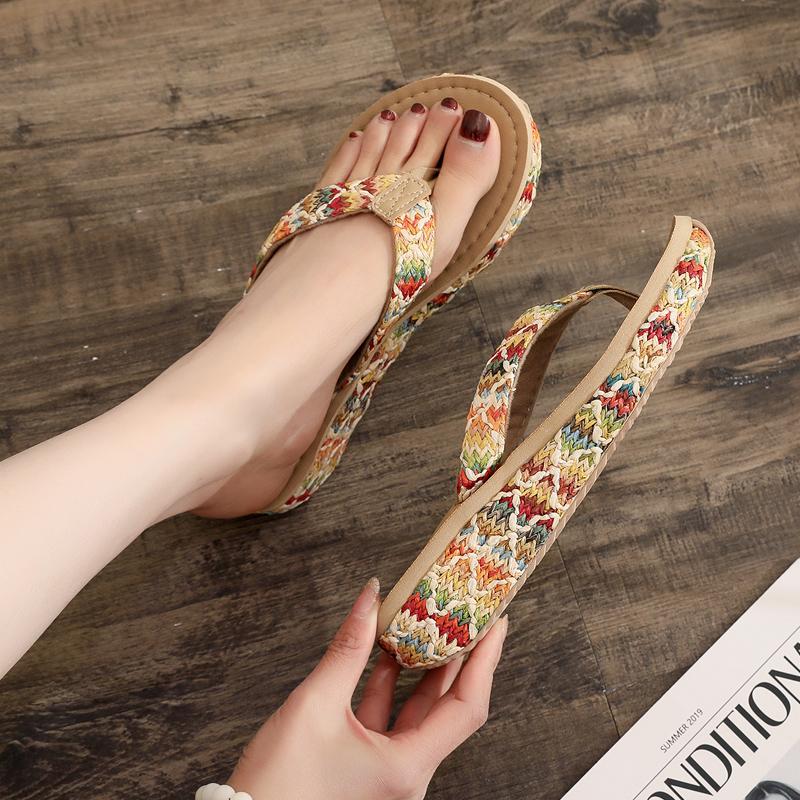 Fashion Shoes Women Rubber Flip Flops Ladies' Slippers Luxury Slides Med Shale Female Beach Platform Soft Hawaiian Designer Flat Sabot