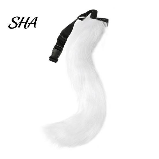 Anime Cosplay Costume Accessories Plush Fox Mask, Fluffy Tail, Costumes Props, Fuzzy Halloween Party Fancy Dress Mask for Convention And Role