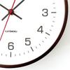 Часы настенные из фанеры KATOMOKU 4 коричневого цвета km-44BR с непрерывной секундной стрелкой, диаметр 25,2 см (кварцевые часы)