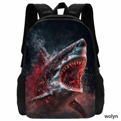 Mochila 3D Shark Prints школьный рюкзак для детей, мультяшные животные принтованные школьные сумки для мальчиков и девочек, легкий детский рюкзак