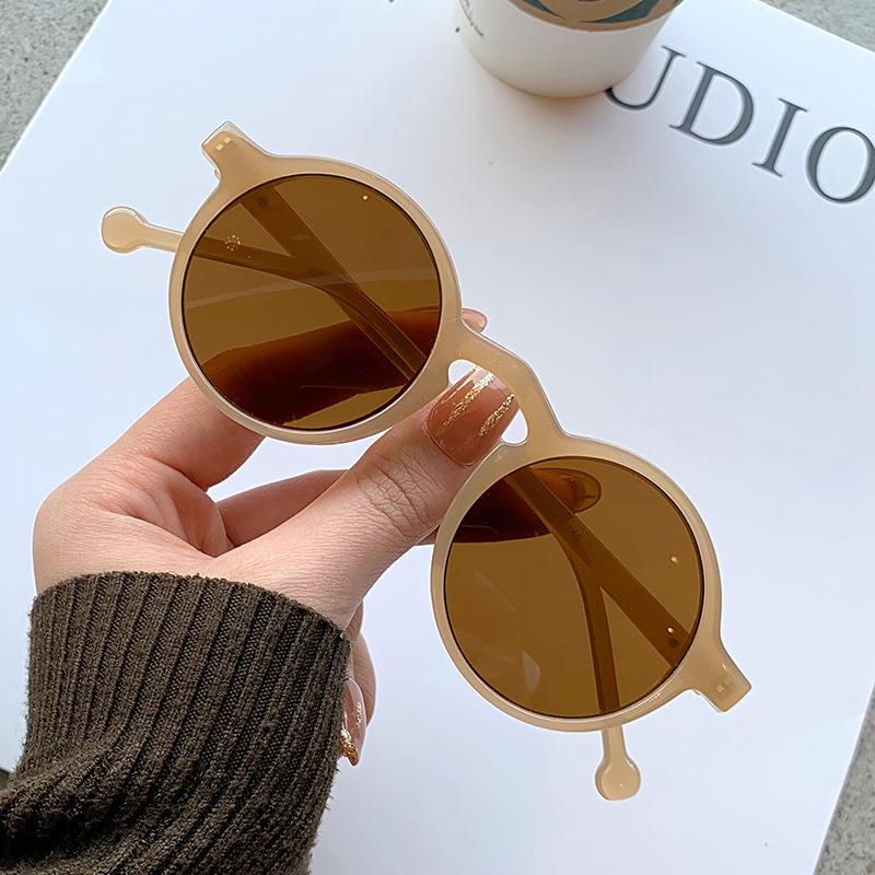 Новые Модные Круглые Женские Солнцезащитные Очки Мужские Ретро Солнцезащитные Очки Личности Пластиковые Градиентные Спортивные Солнцезащитные Очки для Отдыха на Открытом Воздухе UV400