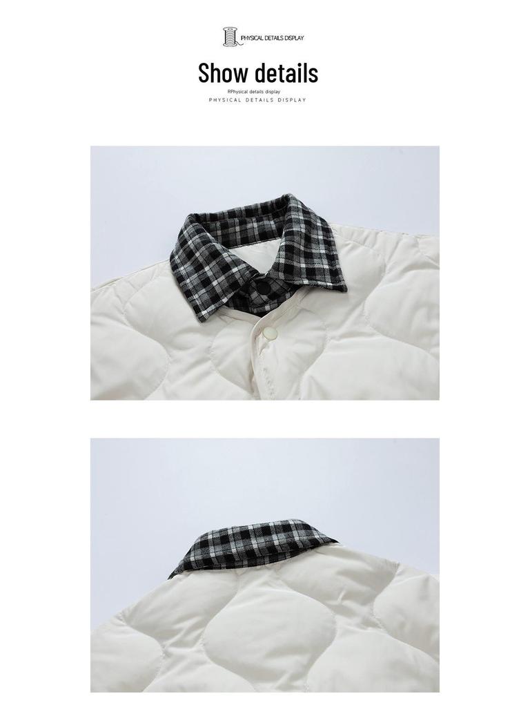 Женская и мужская утепленная короткая модная пуховая куртка с капюшоном из 85% белого утиного пуха