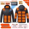 New Four-Zone Heated Cotton Jacket with Hood, Outdoor Unisex Warm Electric Jacket