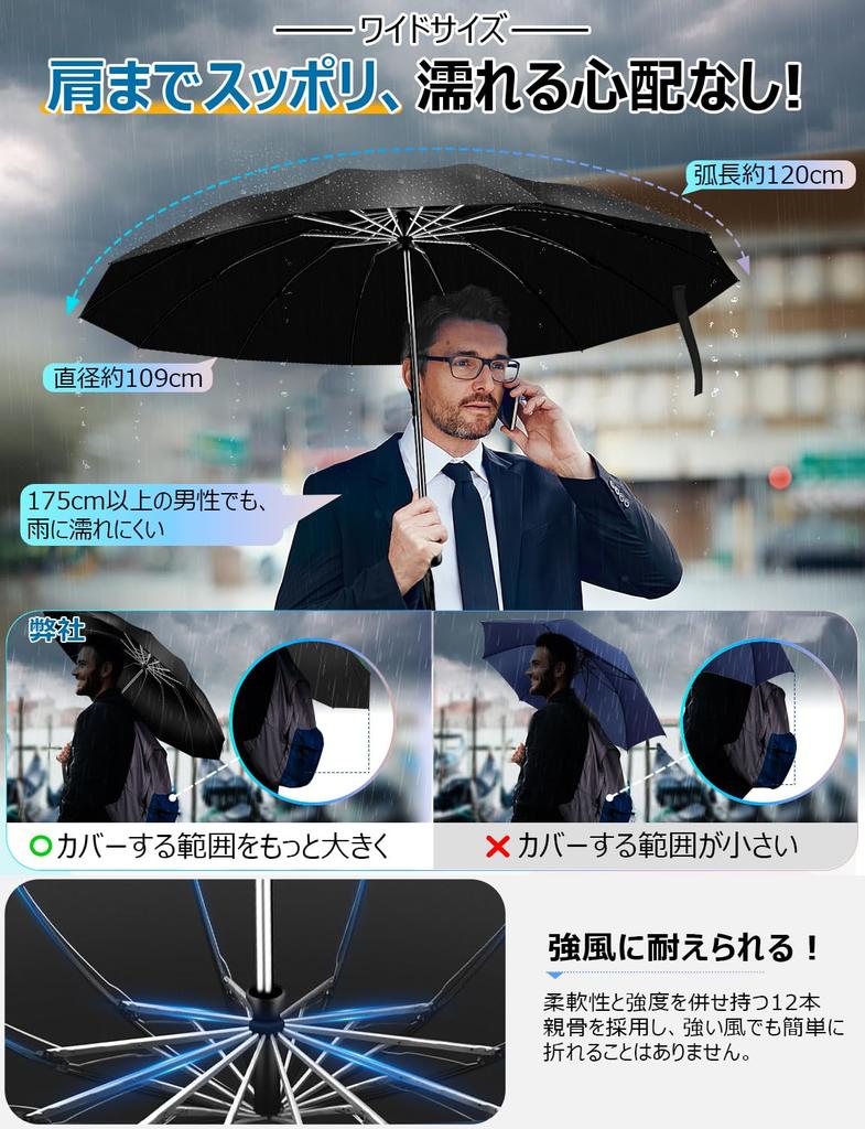 Folding Umbrella 12 Ribs Reverse Folding Automatic Super Water Extra Large Long Strong Wind Resistant For Both Sunny and Rainy Rainy Season Typhoon UV