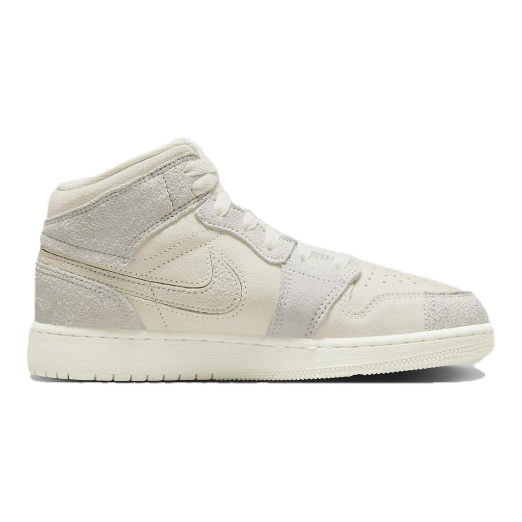 Детские кроссовки Air Jordan 1 Mid SE Craft GS Pale Ivory Cream Sail Legend-Brown FN7449-100