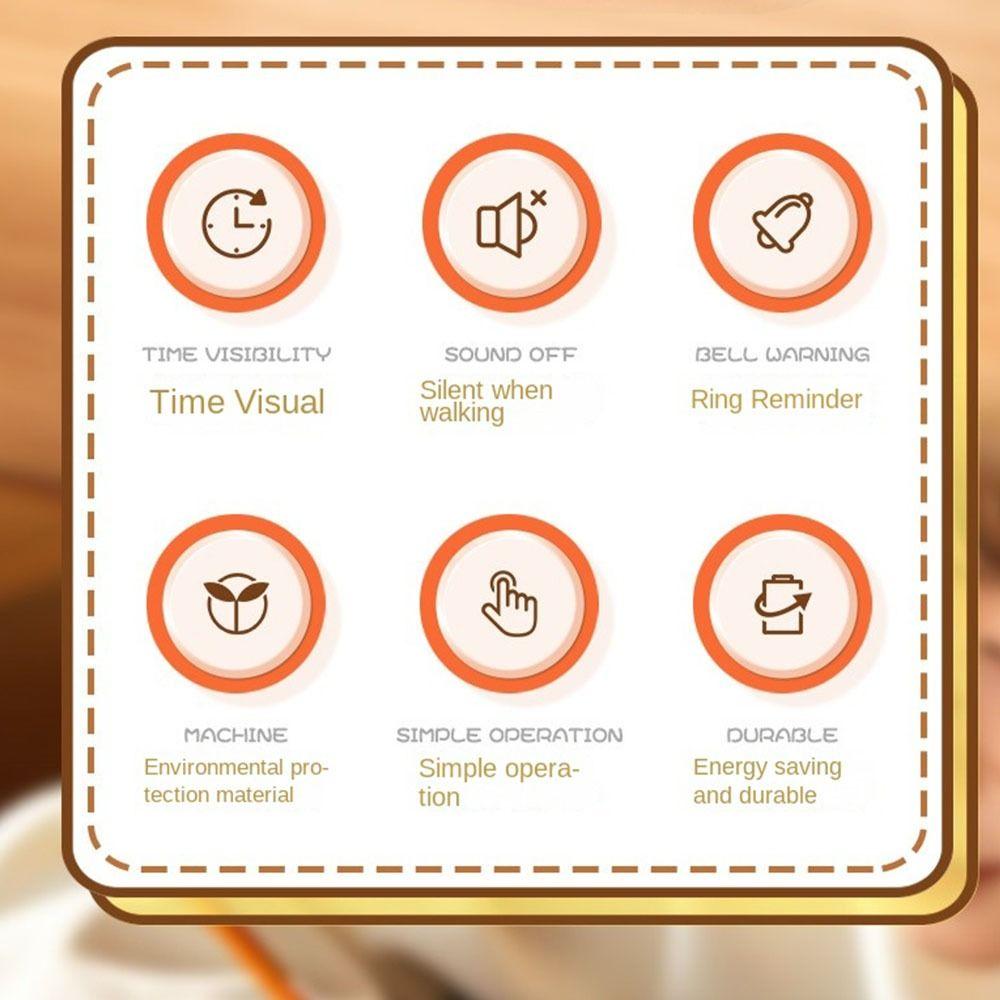 Ultra Silent Countdown Timer Square Kitchen Timer 60 Minutes Visual Timer  Reading Room