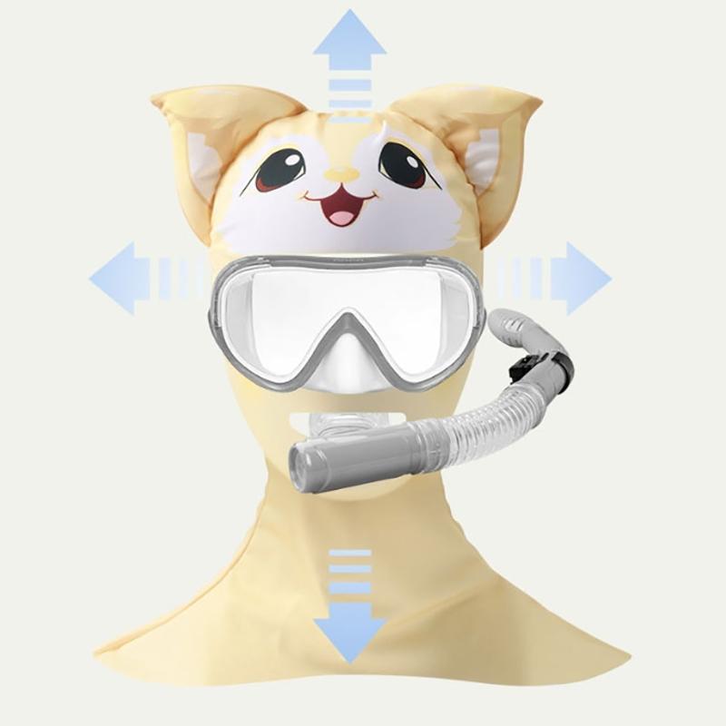 Плавание Дайвинг Facekini УФ-защита от солнца Полнолицевая маска Голова Шея Покрытие Лица Эластичная Шапочка Для Плавания Дайвинг Водные Виды Спорта Одежда