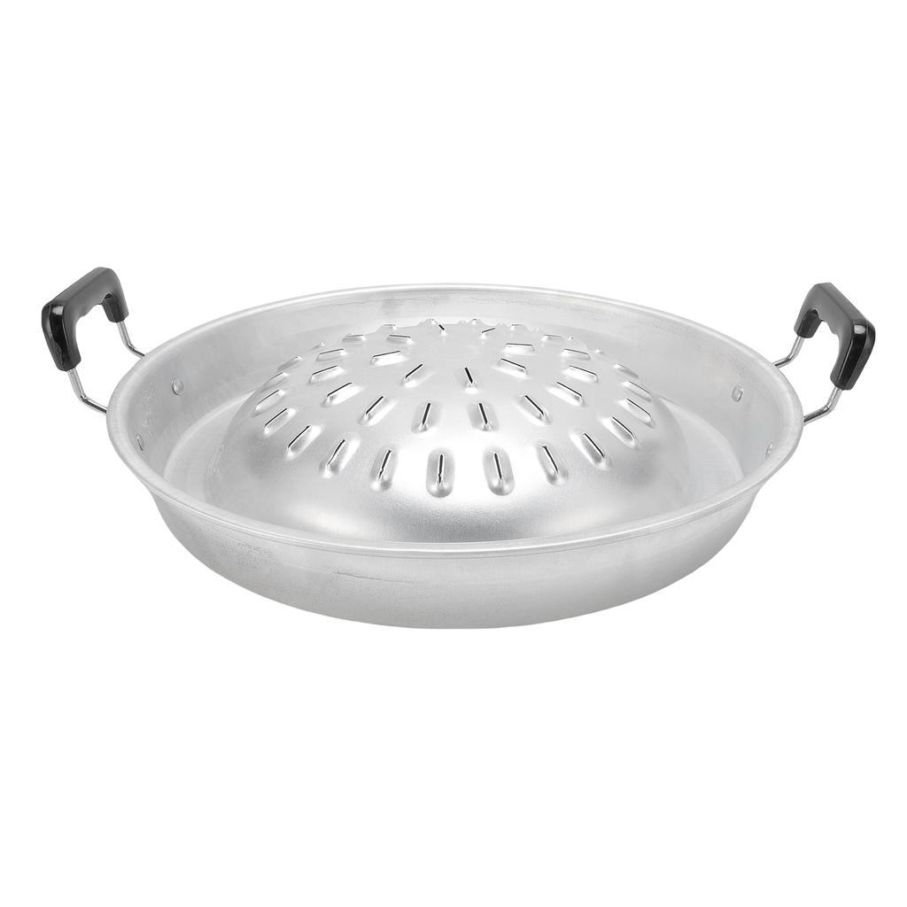 Тайская сковорода-гриль для барбекю 2 в 1 с антипригарным покрытием, равномерным нагревом, алюминиевая сковорода для хот-пота, гриль на древесном угле для помещений