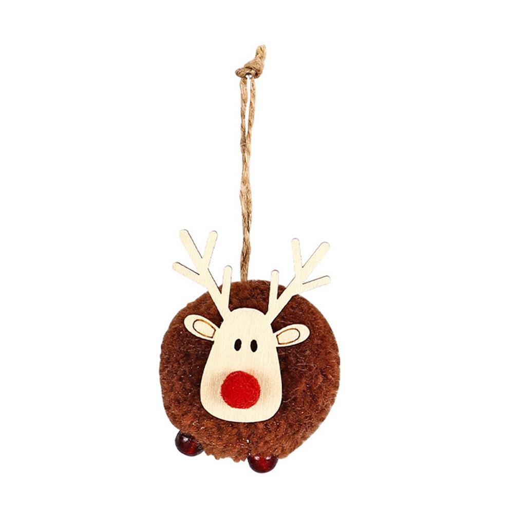 Comfortable Felt Deer Pendant Christmas Decorations Creative Elk Lamb Ball Christmas Tree Hanging Pendant Gift