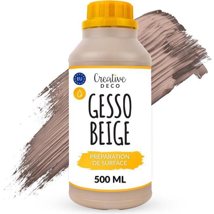 Sous-couche Acrylique - CREATIVE DECO - Gesso Beige - 500 ml - Non toxique - Séchage rapide