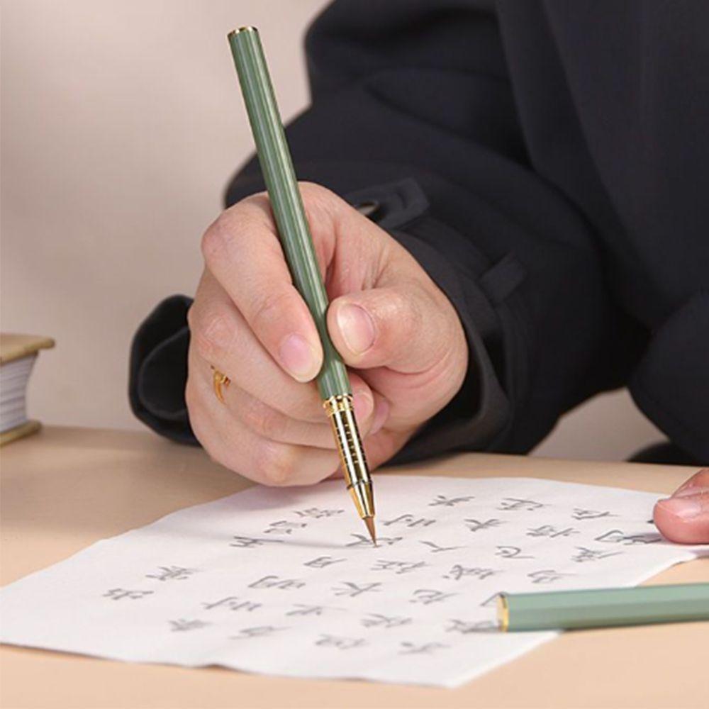 Reusable Morandi Calligraphy Brushes Soft Pen-type Brush Portable Regular Script Brush Writing