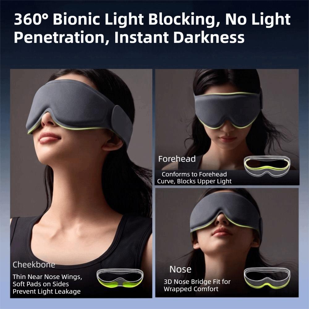 3D Contoured Sleep Eye Mask Gravity Bead Blackout Eye Cover 3D Contoured Eye Mask Deep Sleep