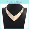 Fashion V Shaped Metal Women Collar Necklace With Geometric Design For Fashion Jewelry