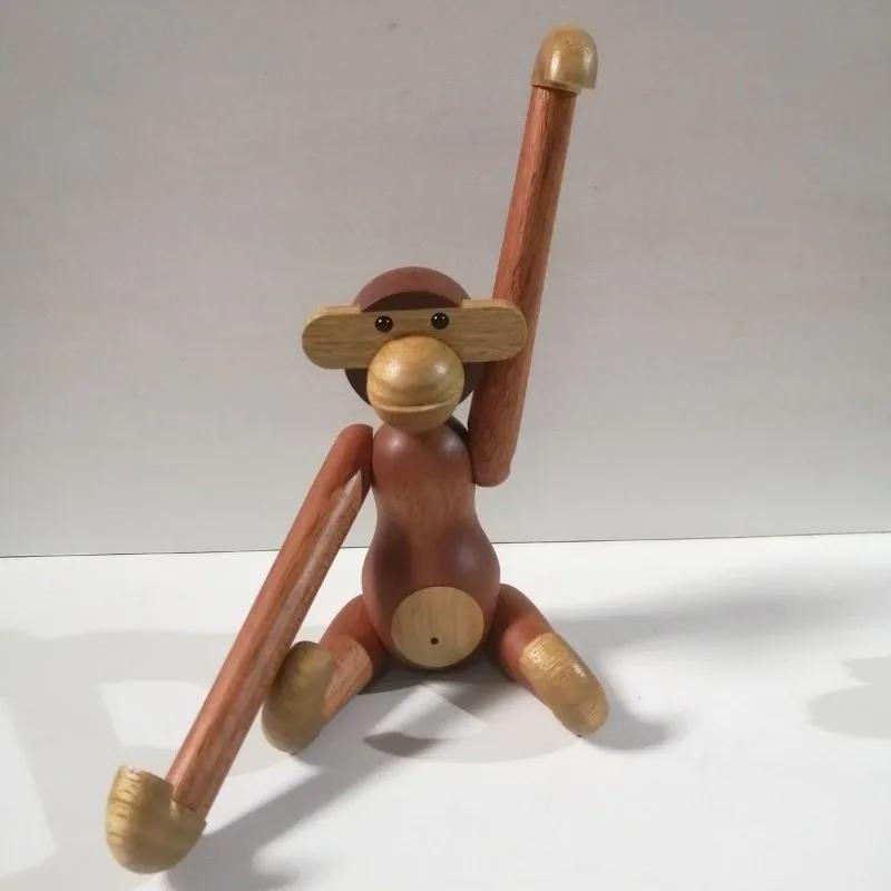 Valentines Day Gift Figurines Wood Monkey Art Ornaments Puppet Living Room Nordic Home Sofa Beside Decoration Wall Hangings Miniature Creative Gifts