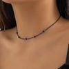 Ingemark Exquisite Elegant Black Crystal Chokers Necklace Women Minimalism Charm Clavicle Thin Chain 2026 New Year Jewelry Gifts