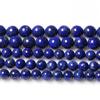 Lapis Lazuli Round 4/6/8/10/12mm Natural Stone Beads 15"Strand Smooth Loose Spacer Beads for Jewelry Making DIY Bracelets Accessories