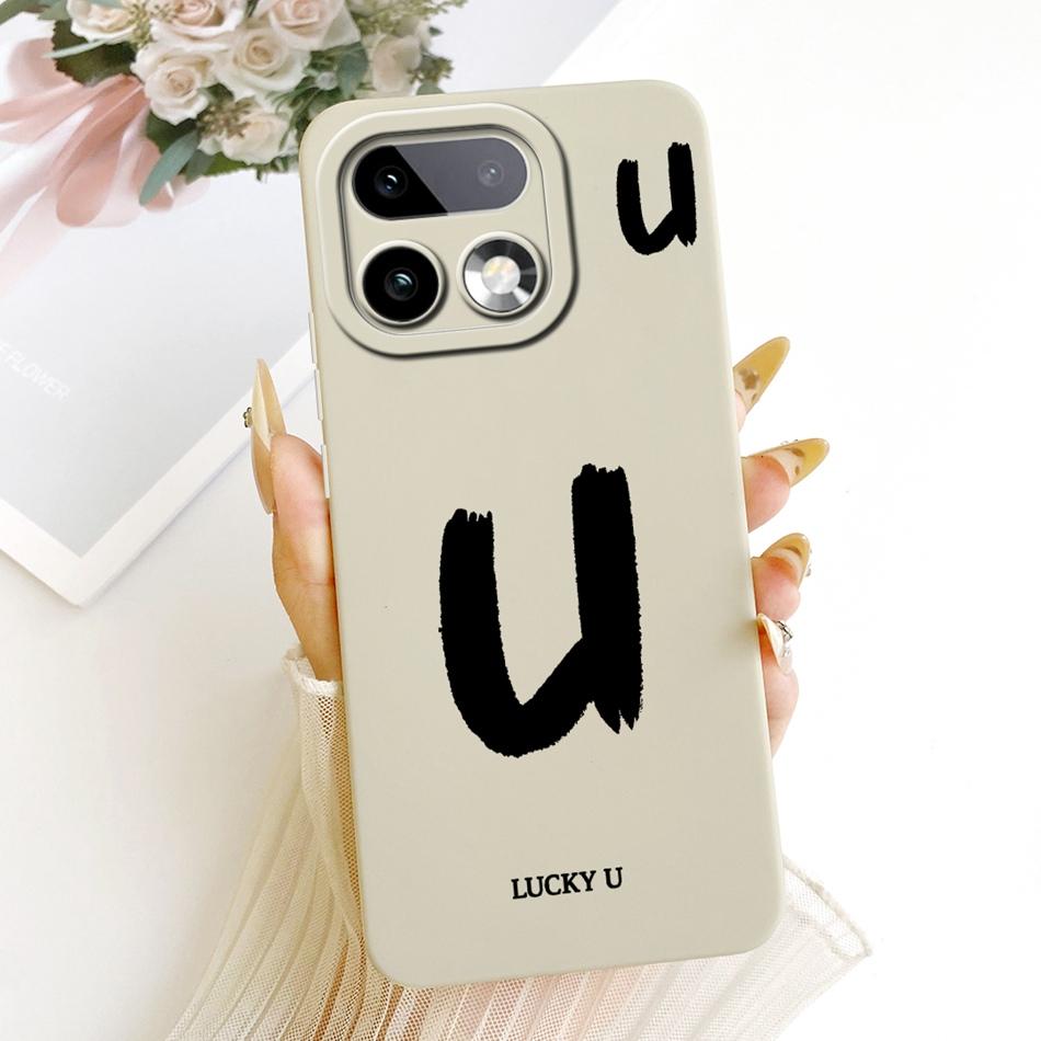 For Realme 16 Pro+ 16Pro 5G Lucky Initial Letter Phone Case For Realme 16 Pro Plus 5G Soft Silicone Shockproof Cases Bumpers
