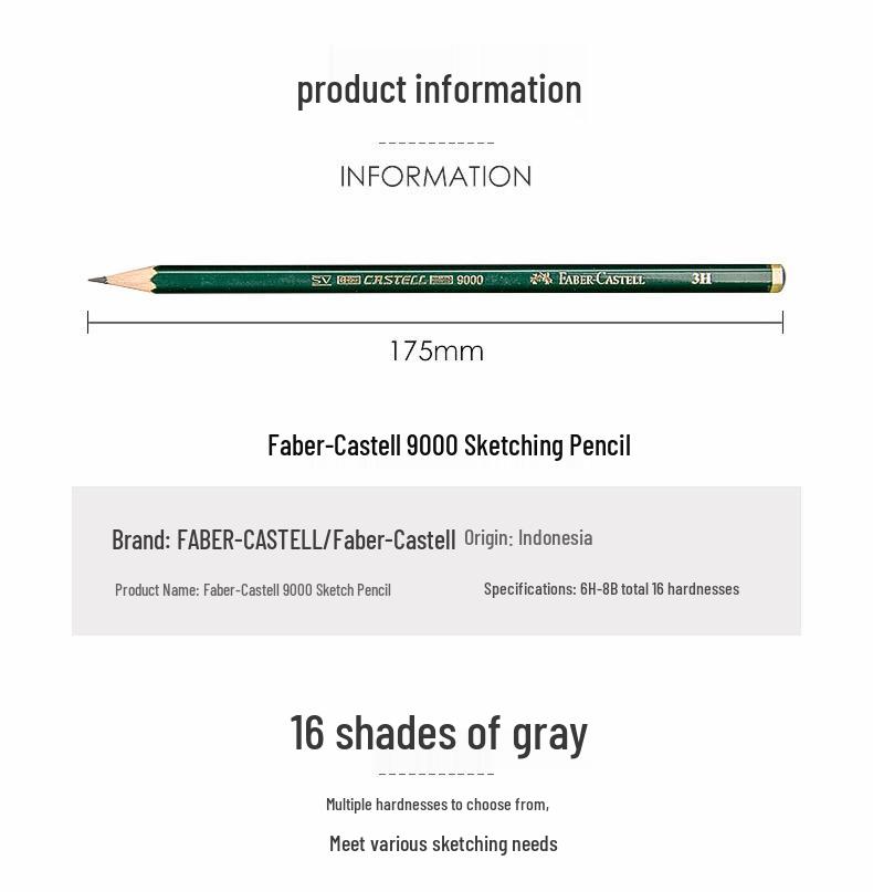 Faber-Castell 9000 Рисовальные карандаши для студентов и профессионалов