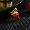Japanese Cute Little Strawberry Brooch Personalized Fruit Anti-Light Buckle Small Fragrant Wind Pin Fashion Accessories
