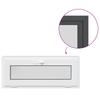 Basement Window RISOR 100 x 40 cm PVC and Glass Anthracite