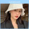 Винтажная хлопковая шляпа рыбака для женщин, летняя, с широкими полями для защиты от солнца