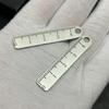 3Pcs 4cm Mini Stainless Steel Ruler Key Chain Creative Key Ring Pendant Portable Ultra Short Ruler Come with Hanging Hole