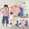 Kids Casual Long-Sleeve Set, Comfortable Daily Wear Outfits