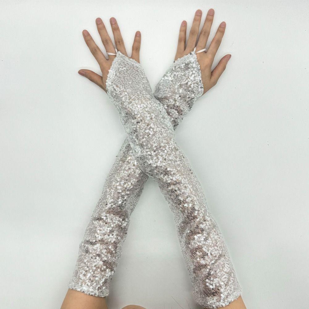 Fingerless Cosplay Mittens Shining Club Handwear Fashion Dancing Gloves Nightclub Stage