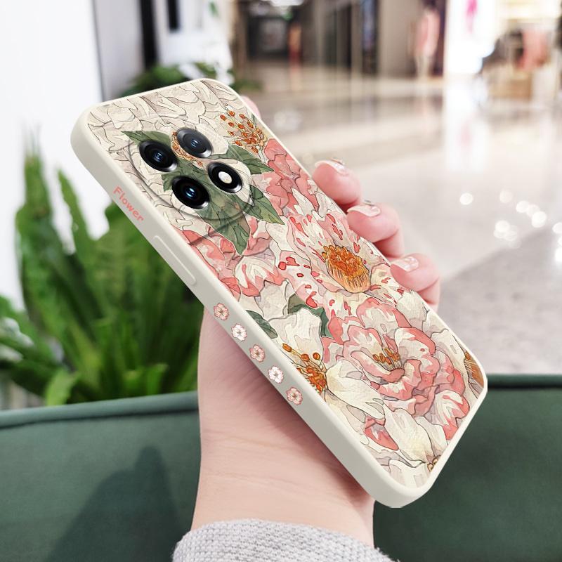 Потрясающий чехол для телефона с цветами для Oneplus 12 12R 11 11R 10 10R 10T 9R 9RT 9 8T 8 7 7T Pro 5G Жидкий силиконовый чехол