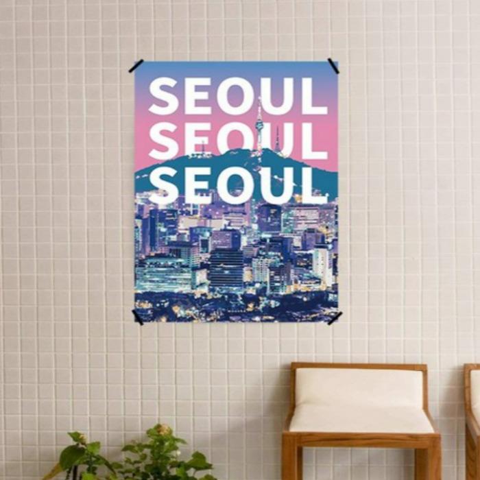 Citypop Сеул М Уникальный Дизайн Интерьера Постер, Корея