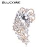 Shining Big Crystal Stone Flowers Brooches for Women Vintage Brooch Corsage Women Sweater Scarf Suit Jewelry Pins