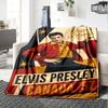 Elvis Presley Customize Your Name Blanket Throw Customizable Blanket Ultra-Soft Perfect for Office Office Chair Picnics Bed Ideal for All Seasons