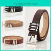 Модный ремень из искусственной кожи для женщин с металлической пряжкой, универсальный для повседневной носки и офиса