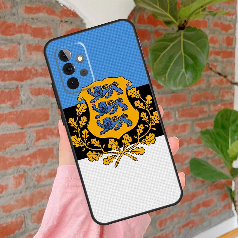 Estonia Coat of Arms Emblem Phone Case For Samsung Galaxy A54 A34 A14 A55 A35 A25 A15 A52 A32 A12 A51 A71 A13 A33 A53