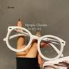 Round Frame Myopia Glasses Unisex Oversized White Short-sighted Eyeglasses Men Women Optical Spectacle Eyewear Diopter 0 To -4.0