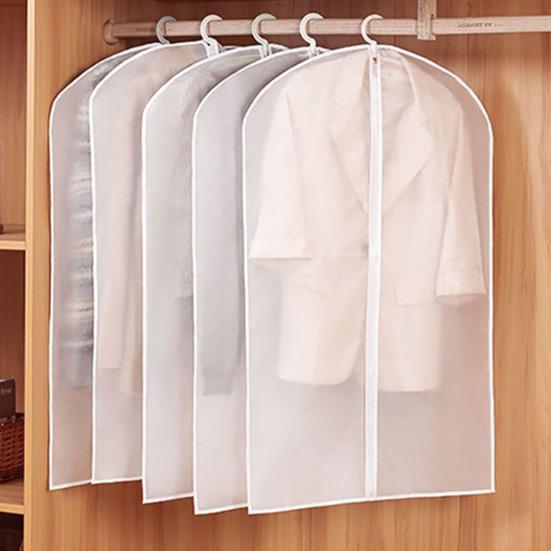 5 шт., пылезащитный чехол для одежды, прозрачный с подвесным крючком, застежка-молния, влагостойкий, пылезащитный, большая вместительная шапка, шарф, защитная сумка для пальто
