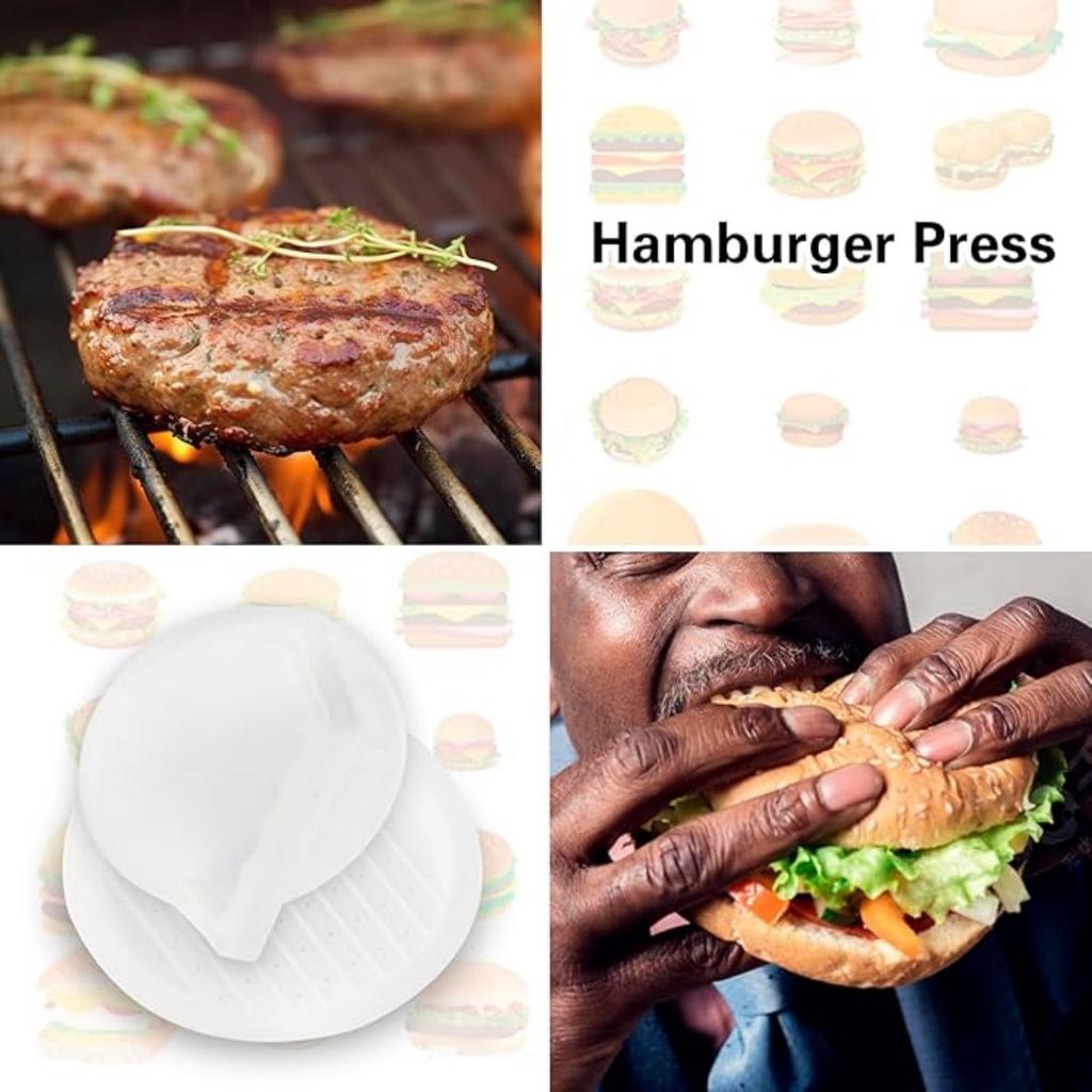 Smashed Hamburger Press Burger Press Patty Makers, Round Stuffed Hamburger Press Accessories Patty Burger Meat Sausage Beef Makers Mold Kitchen Gadget
