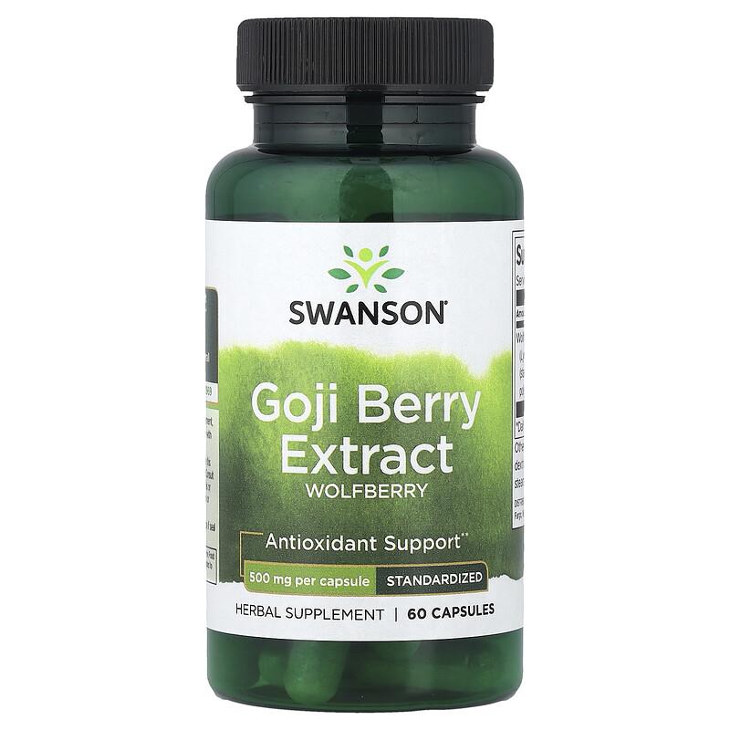 Goji Berry Extract, Standardized, 500 mg, 60 Capsules