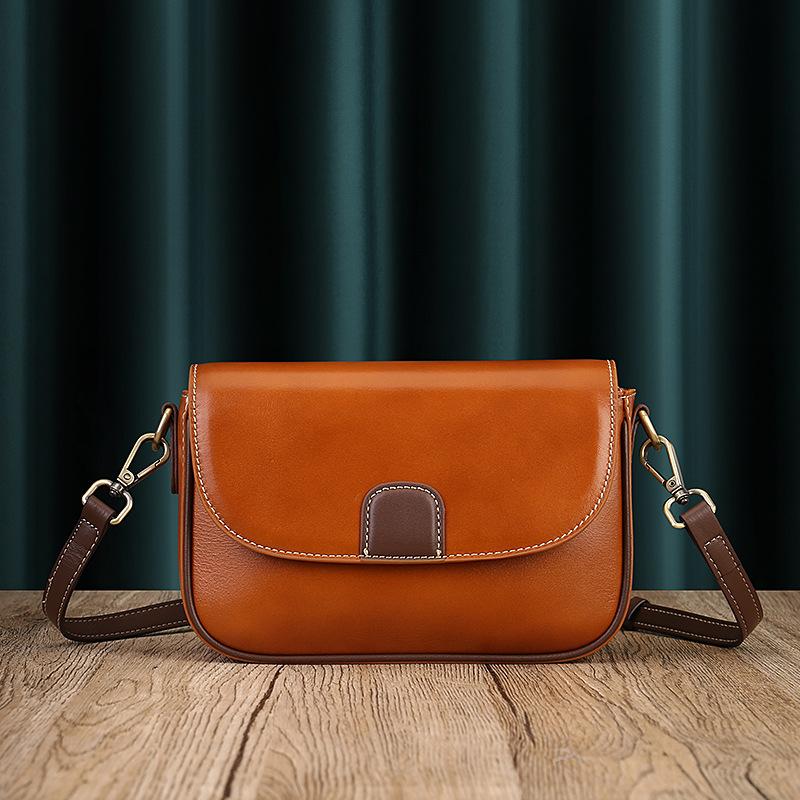 Johnature Простые женские сумки через плечо из натуральной кожи, винтажные мягкие однотонные сумки на плечо из натуральной натуральной яловой кожи