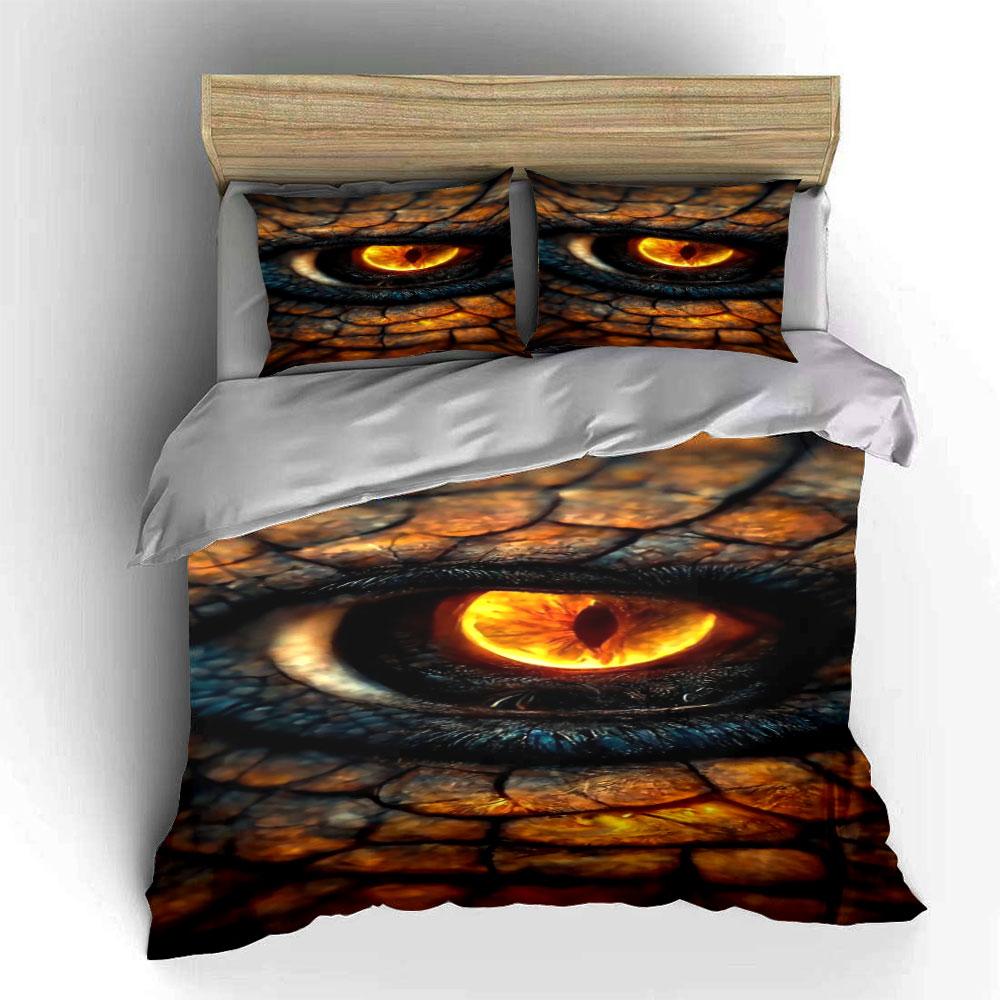 Fiery dragon eye pattern. Bedding sets Duvet cover sets Duvet covers Pillowcases(1 * Duvet Cover 2 * Pillowcases without duvet insert)