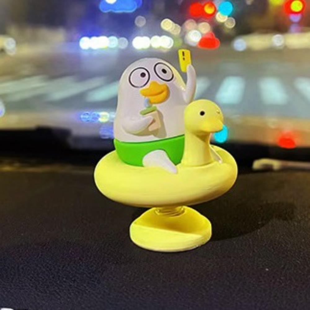 Funny Little Liu Duck Car Decoration Statue Car Bobblehead Figure  Center Console