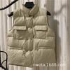 Down vest women's short autumn and winter new waist stand-up collar bread clothes vest vest vest white duck down vest women