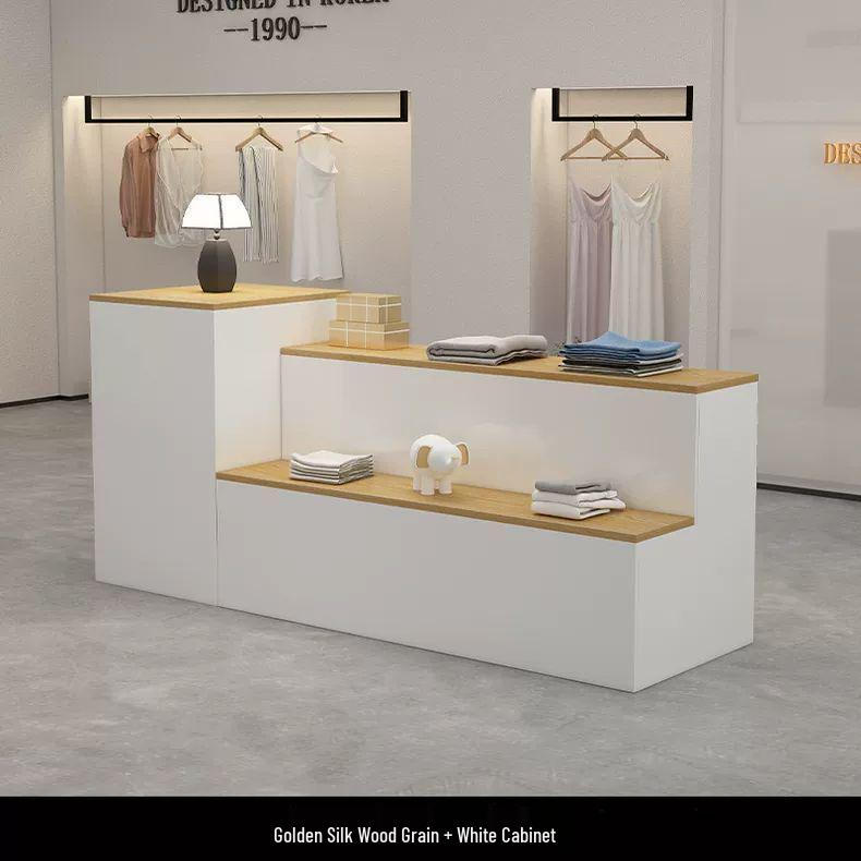 Central Island Display Table & Shoe/Bag Cabinet for Women's & Children's Clothing Store in Mall